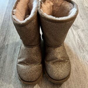 UGG Kids Gold Glitter Boots